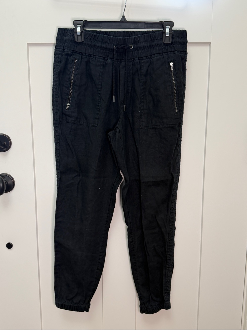 Athleta - black linen Cabo joggers